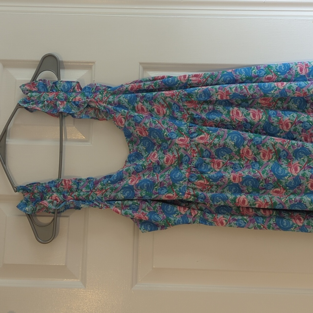 Maxi dress pink and blue